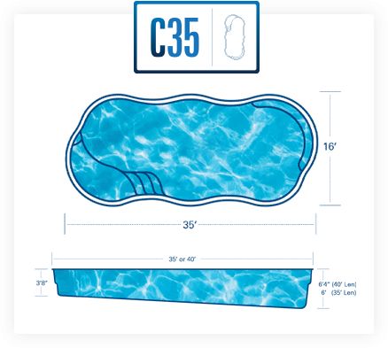 C35 Fiberglass Pool Diagram