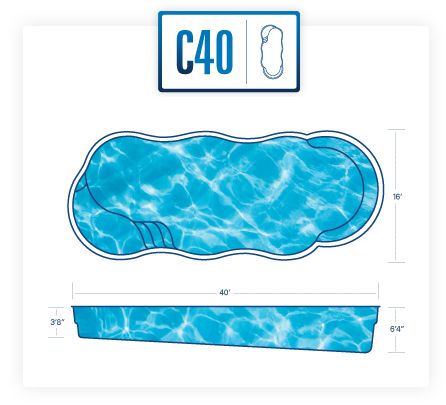 C40 Fiberglass Pool Diagram