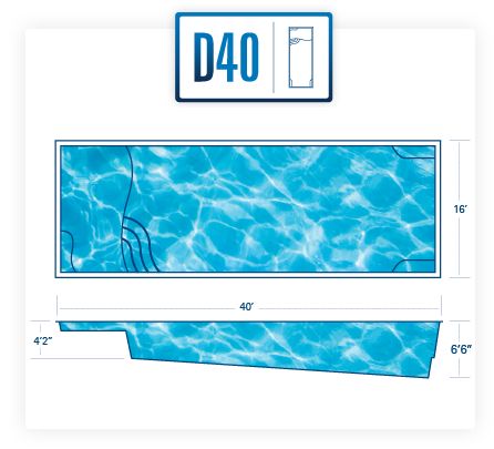 D40 Fiberglass Pool Diagram