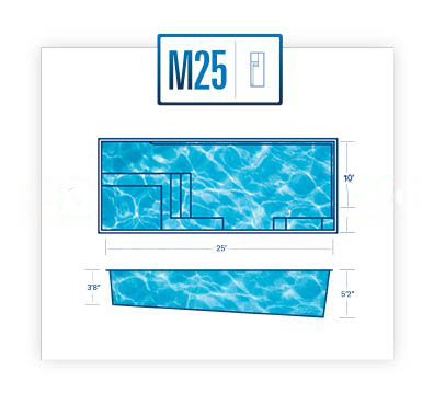 M25 Fiberglass Pool Diagram