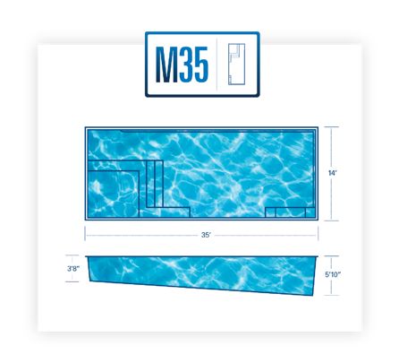 M35 Fiberglass Pool Diagram