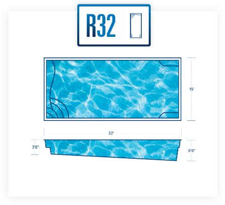R32 Fiberglass Pool Diagram