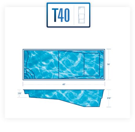 T40 Fiberglass Pool Diagram