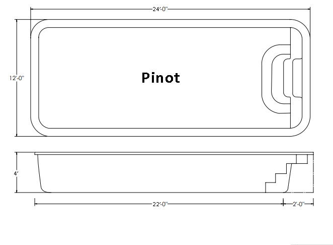 Hatteras Fiberglass Pool Diagram