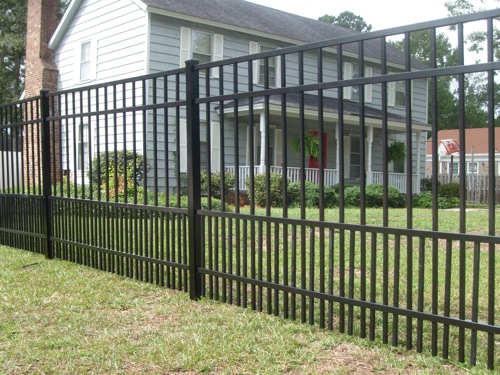 Black aluminum fence