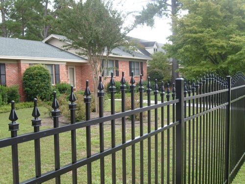Fancy black aluminum fence