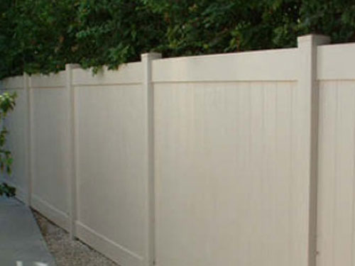 White vinyl fence