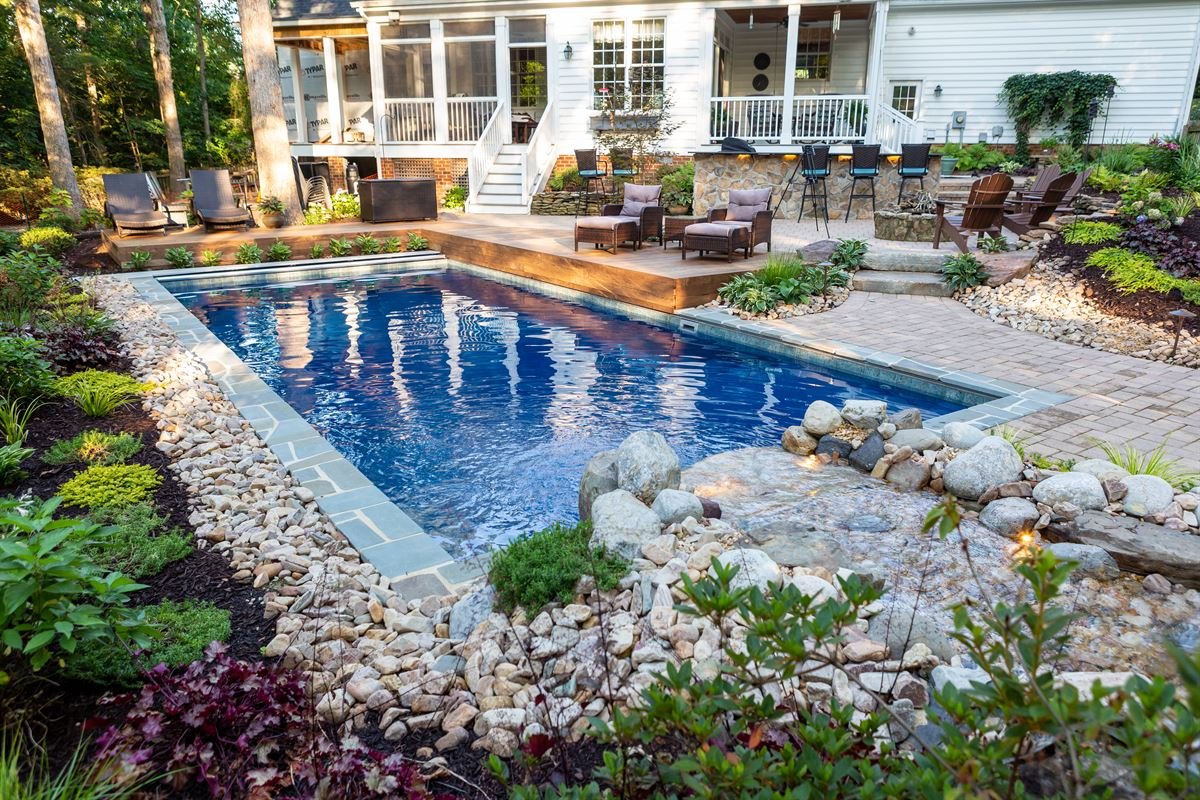 A Swimming Pool we installed in Wilmingon, NC
